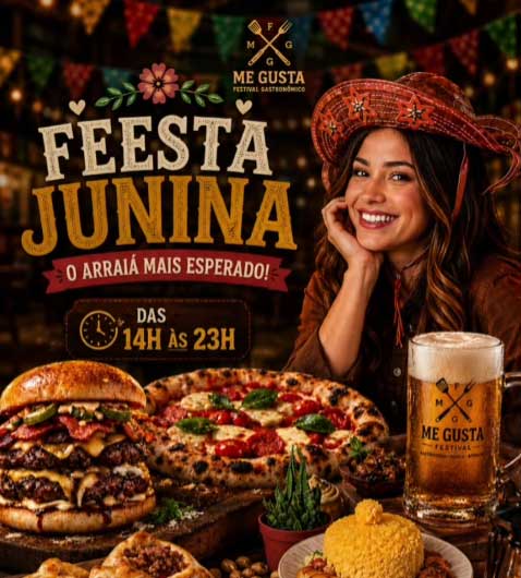 Festival gastronômico “Me Gusta” traz clima junino e shows gratuitos no feriado prolongado